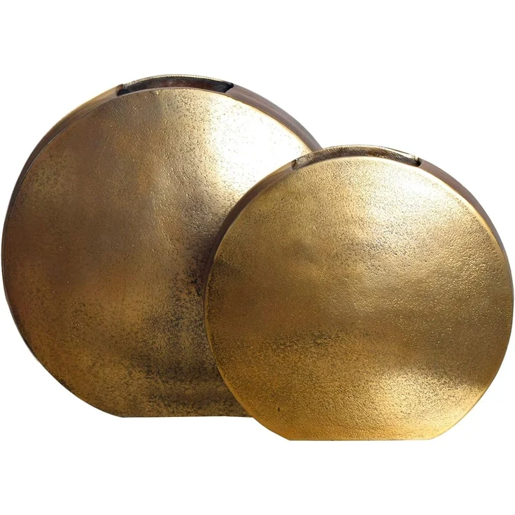 Deko Vase 2er Set Aluminium Gold Blumenvase Modern – Bild 1