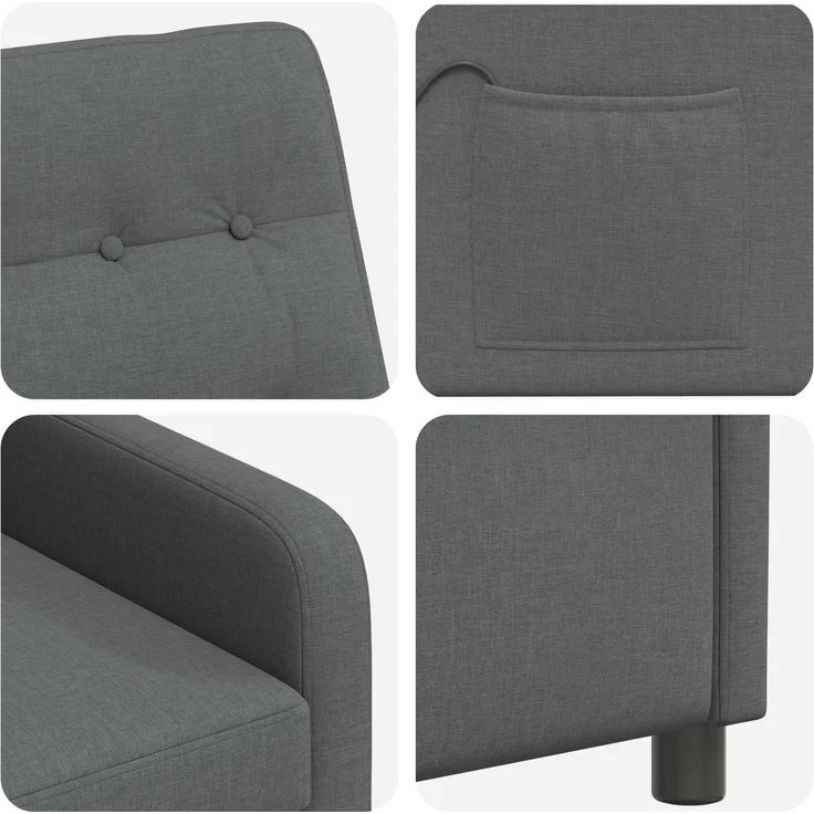 vidaXL Massagesessel mit Liegefunktion Dunkelgrau 65 x 93 x 102 cm 42051321 – Bild 9