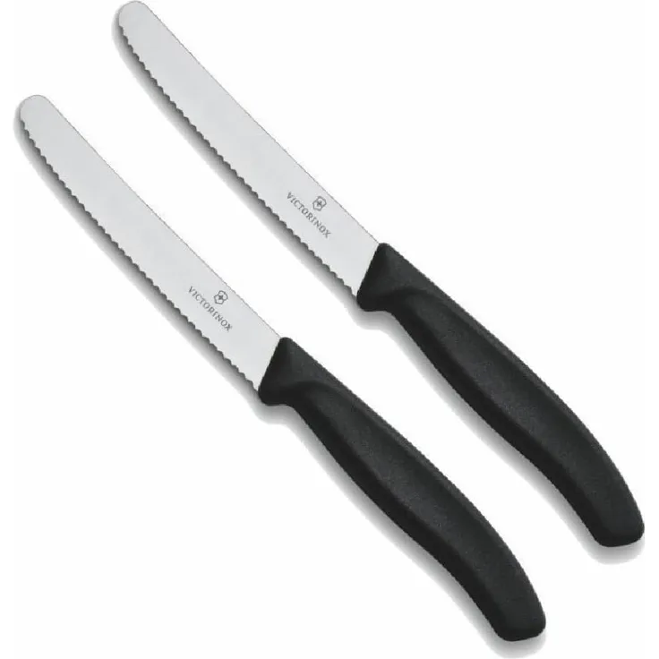 Victorinox | Tafelmesser Swiss Classic | 2 Stück | Schwarz | Swiss Made | ideal auch als Frühstücksmesser