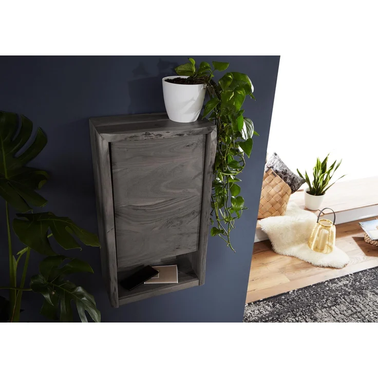Hängeschrank Akazie 40x20x70 grau lackiert PURE ACACIA #602 – Bild 2