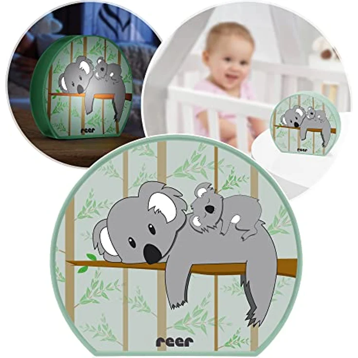 Reer MyBabyLight Nachtlicht, Beruhigungslicht Koala, energiesparende LED-Technologie, kindersicher, batteriebetrieben – Bild 1
