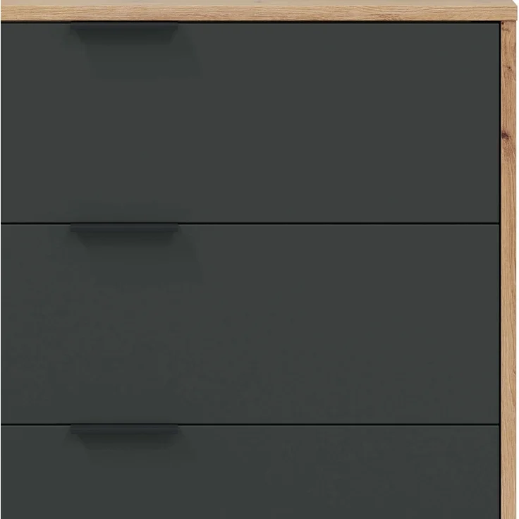 Habitdesign Kommode, Melamin Holz Aluminium, Mediano – Bild 3