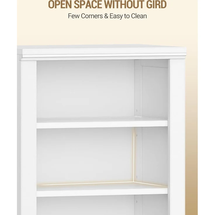 Schuhschrank, Freistehender Schuhkommode mit 18-20 Paar, Verstellbare Regalböden, Schuhkipper für Eingang, Wohnzimmer, Schlafzimmer, 10 Ebenen(40B cm), Weiß – Bild 5