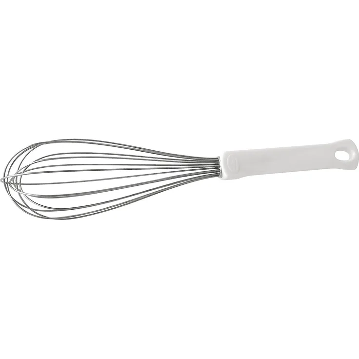 Dr. Oetker Kitchen Tools Classic Schneebesen, Schnee Besen, Rührbesen, Küchenhelfer, Kunststoff ABS / Edelstahl, Weiß, 25 cm, 2305