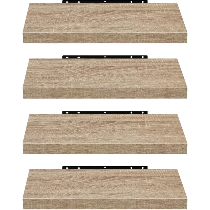 EUGAD Wandregal, 4-tlg, Holz Board Modern in verschiedenen Farben Größen