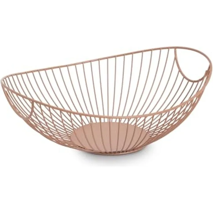 ZELLER 27453 Obstkorb Metall, mocca, ca. 33 x 26 x 11,5 cm