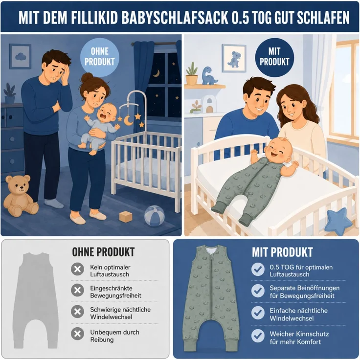 Fillikid Sommerschlafsack mit Beinen Exklusiv – Bild 4