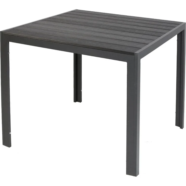 Aluminium Gartentisch Beistelltisch Esstisch Balkontisch Non-Wood Platte 90x90cm – Bild 4