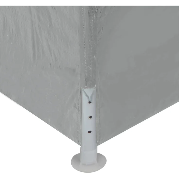 vidaXL Party-Zelt 900 x 300 x 255 cm Hellgrau PE und Stahl 42033001 – Bild 6