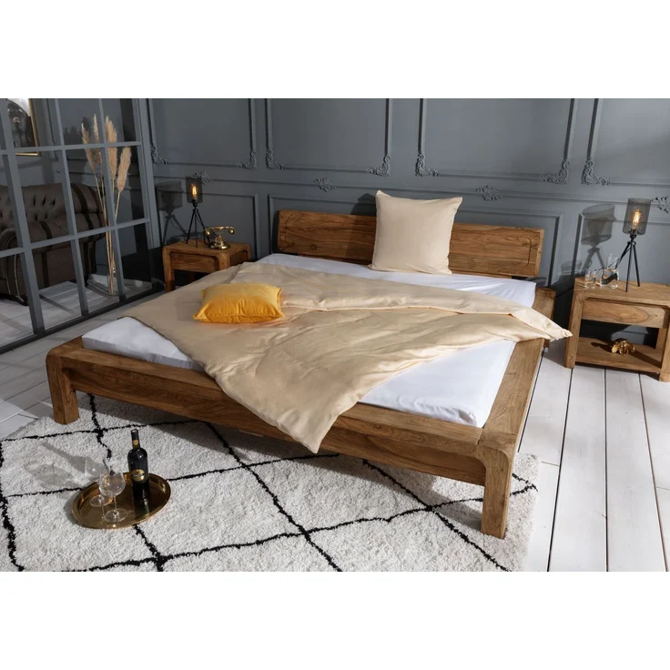 Bett Sheesham 140x200x80 braun geölt BUENO #004 – Bild 2