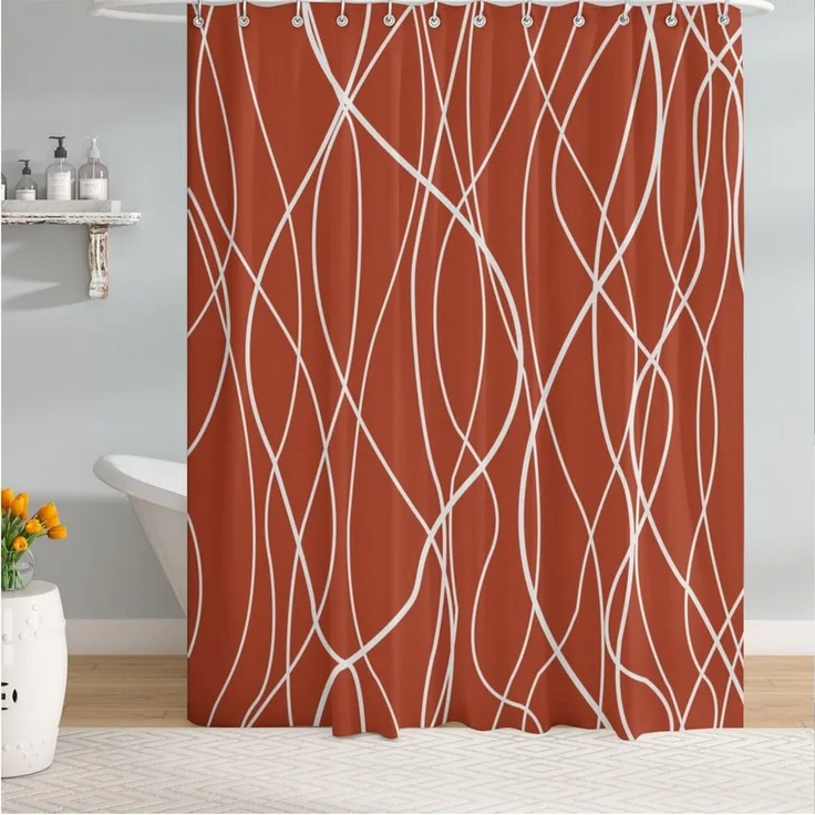 M&W DAS DESIGN Duschvorhang 180x200 Shower curtains Anti schimmel Waschbar