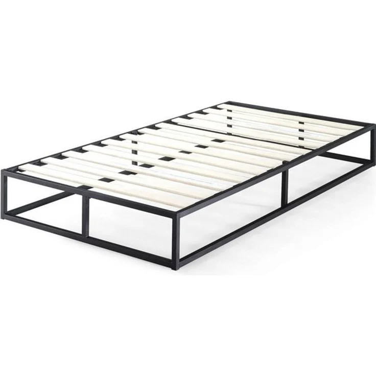 ZINUS Bettgestell Joseph Moderner Bettrahmen mit Holzlattenrost (Packung, 1-tlg, Doppel/Einzelbett, Schwarz, 90x200 cm), Kinderleichter Aufbau, Robust, EcoFriendly Packaging – Bild 4