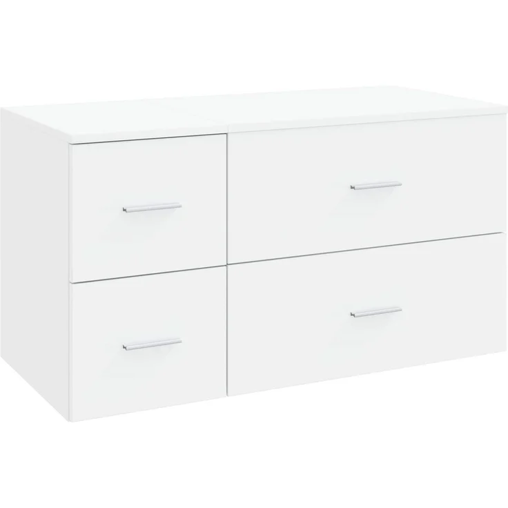 vidaXL Badezimmerschrank-Set 2 stk. Weiß 92,5 x 44,5 x 50 cm 3404016 – Bild 2