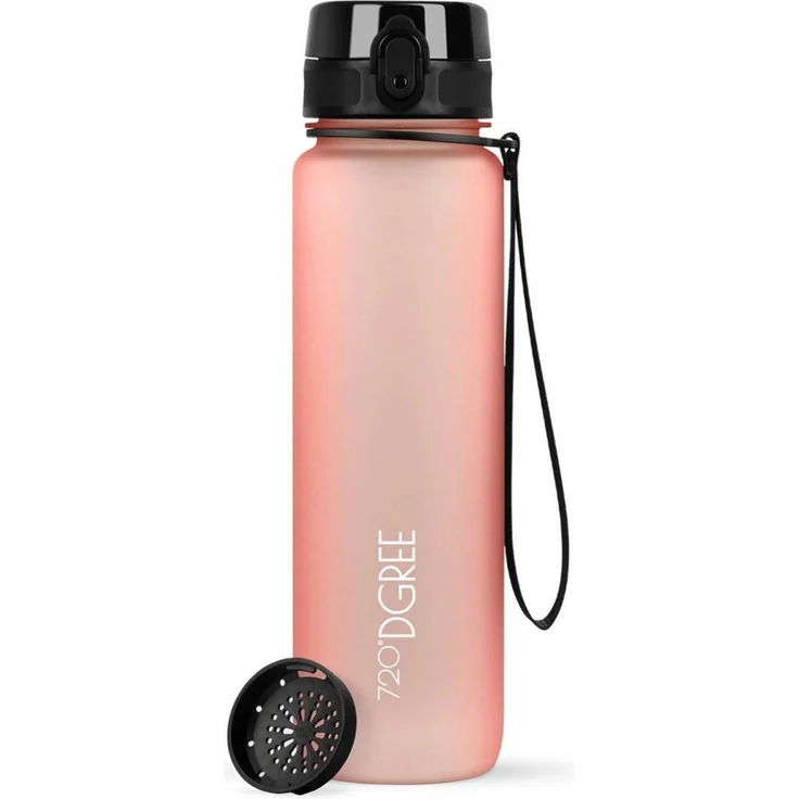 720°DGREE Trinkflasche Trinkflasche uberBottle softTouch mit Sieb flamingo pink 0,5l – Bild 1