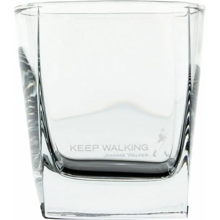 Johnnie Walker Whisky Tumbler, Whiskyglas, kubisch, Glas, Transparent, 300 ml