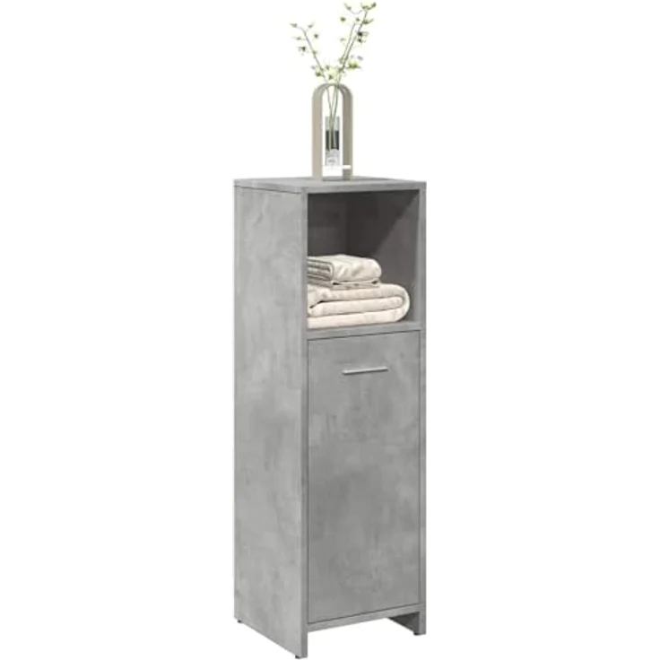 vidaXL Badezimmerschrank Betongrau 30x30x95 cm Holzwerkstoff 856032 – Bild 4