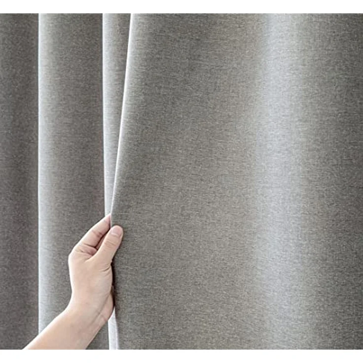 M&W DAS DESIGN Duschvorhang Shower curtains Anti schimmel Waschbar Mit gewicht Schwer Leinen grau Breite 180 cm – Bild 7