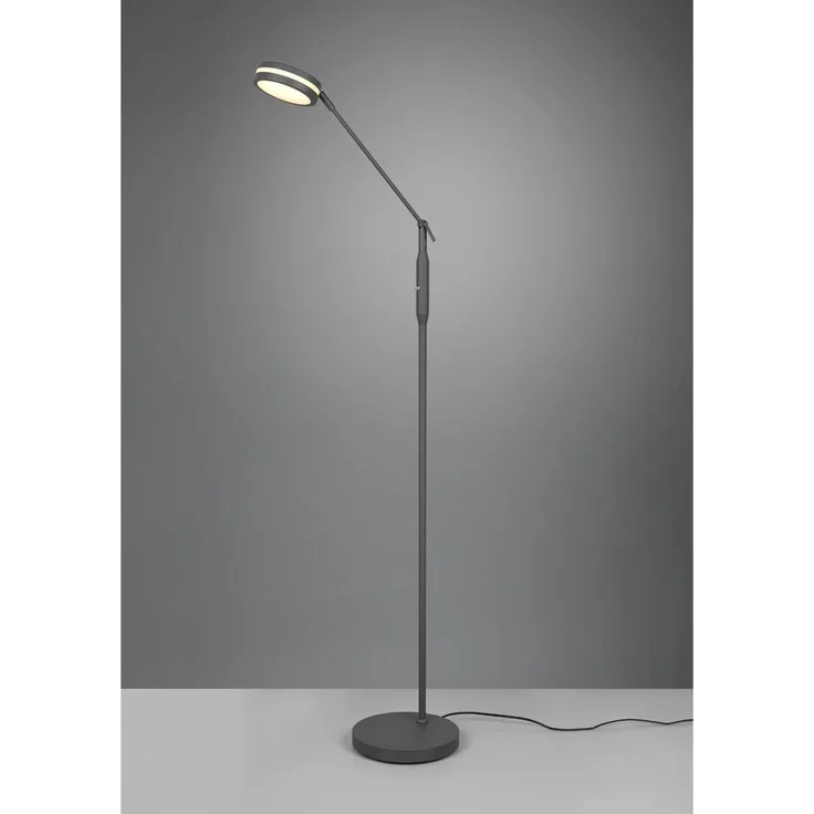 Dimmbare LED Stehleuchte FRANKLIN schwenkbar, Höhe 133cm, Anthrazit