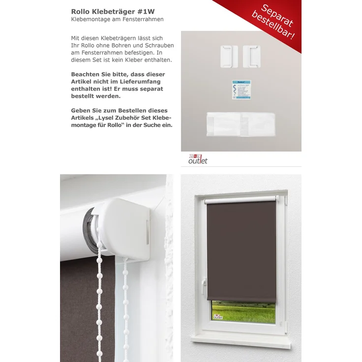 Lysel - Qualitätsrollo abdunkelnd dunkelbraun, (B x H) 63x190 cm in braun/dunkelbraun – Bild 9