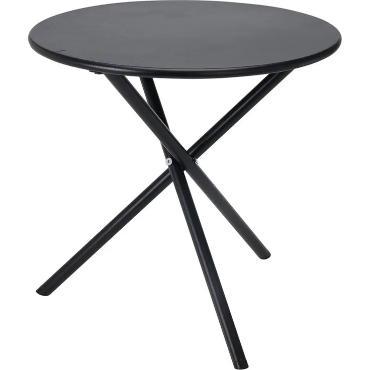 Beistelltisch , Stahl, Schwarz, 48 x 48 x 48 cm