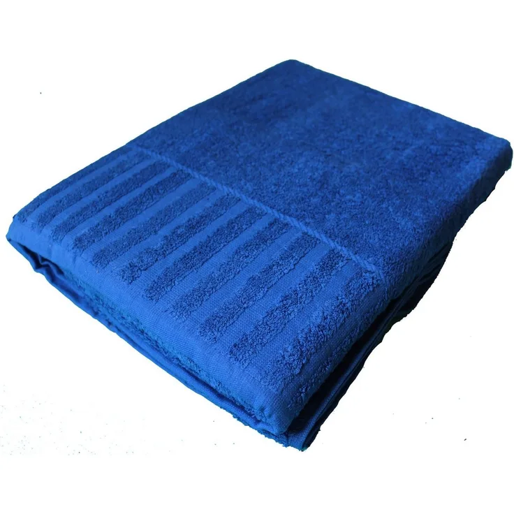 KH-Haushaltshandel Saunatuch Strandtuch Saunatuch XXL 100% Baumwolle 80x200cm unifarben blau, Frottier (1-St), XXL Frottier Saunatuch, Strandlaken, Strandtuch, Badetuch