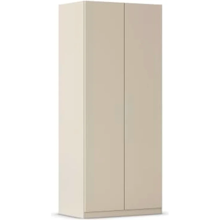 Rauch Möbel LUNIK, Kleiderschrank, Farbe Beige, Breite 91 cm | Schrank mit patentiertem Schnellmontagesystem, 2-türig, Push-to-open-Funktion, Zubehör Classic, Homeoffice, Garderobe – Bild 1
