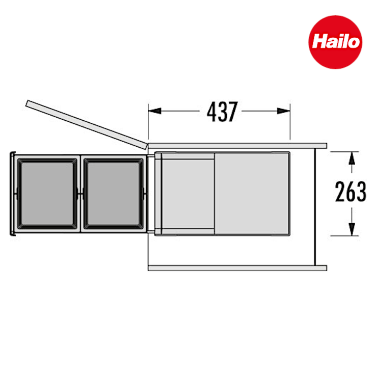 Hailo Abfallsammler 3666901 m Tragekorb dunkelgrau – Bild 5