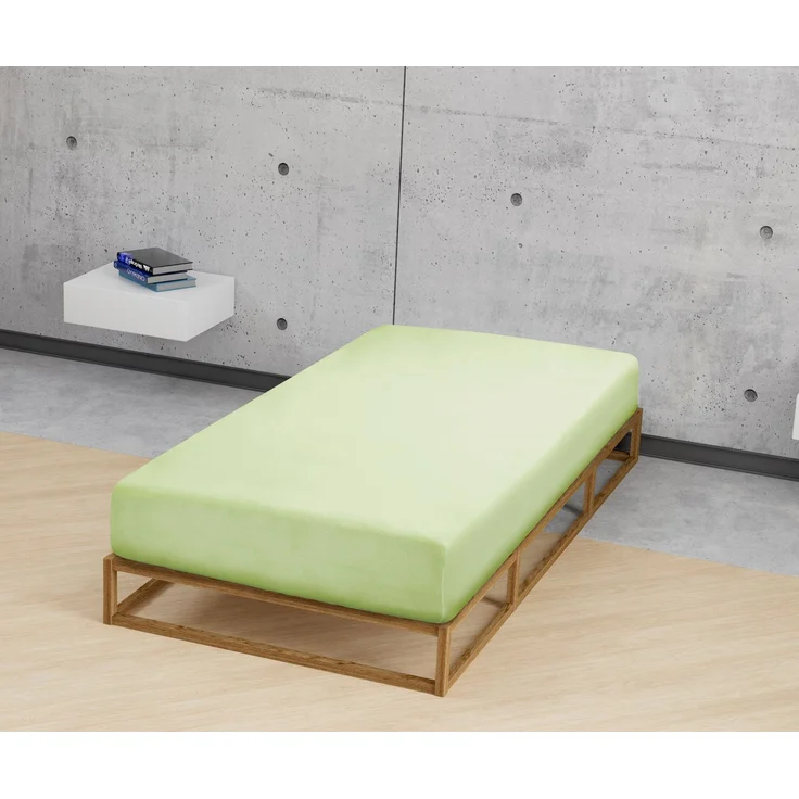biberna Feinjersey-Spannbetttuch 0077144, pistaziengrün, 1x 180x200 cm - 200x200 cm – Bild 3