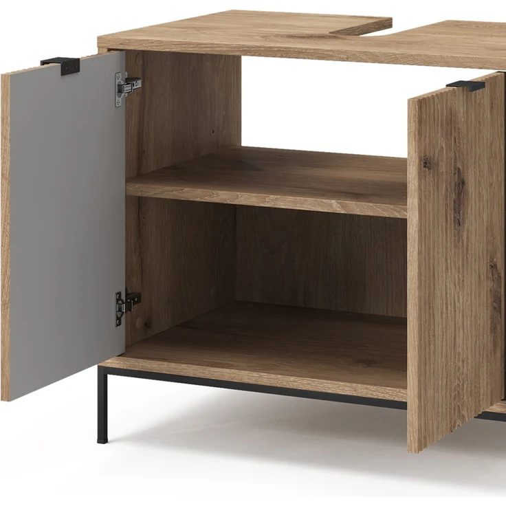 Waschtischunterschrank Eliza Viking Oak 70 x 63 cm mit 2 Türen Vicco – Bild 6