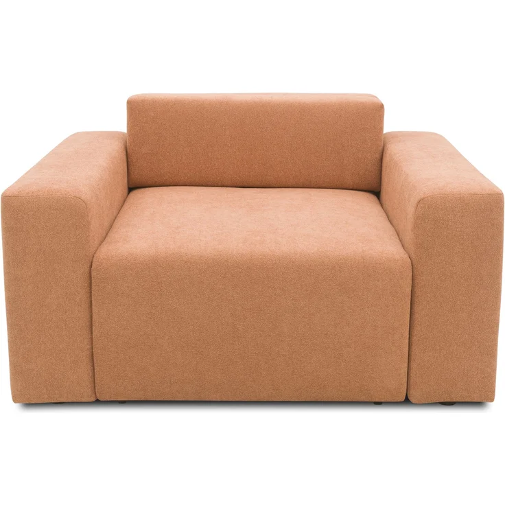 DOMO. collection Sessel 700 029, Polstersessel mit Schlaffunktion und Federkernpolsterung, loses Rückenkissen, Schlafsessel, Armsessel 130 x 116 x 85 cm (BxTxH), lachs – Bild 5