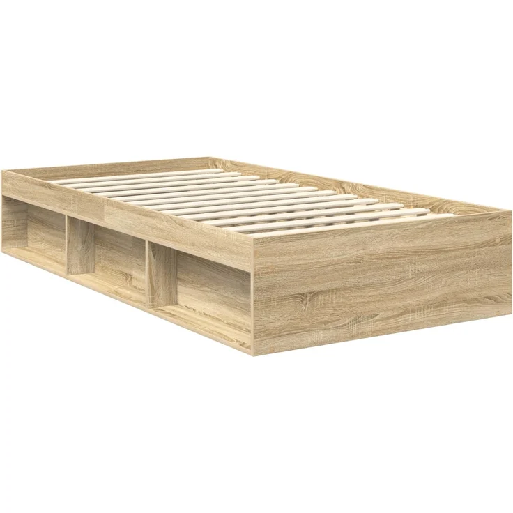 vidaXL Bettrahmen Sonoma 100 x 200 cm Massives Kiefernholz 3412936 – Bild 4