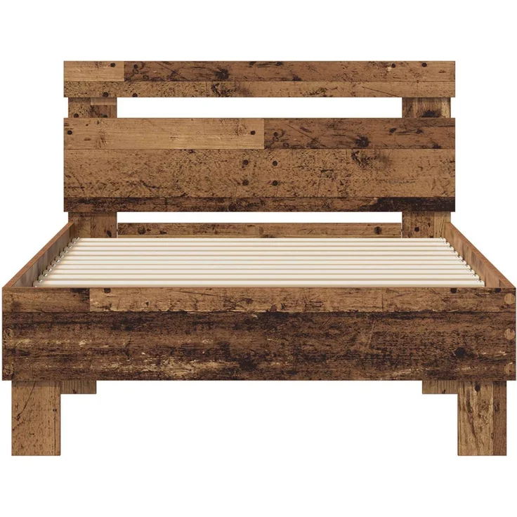 vidaXL Bettrahmen Altholz 75 x 190 cm Holzwerkstoff 8003736 – Bild 4