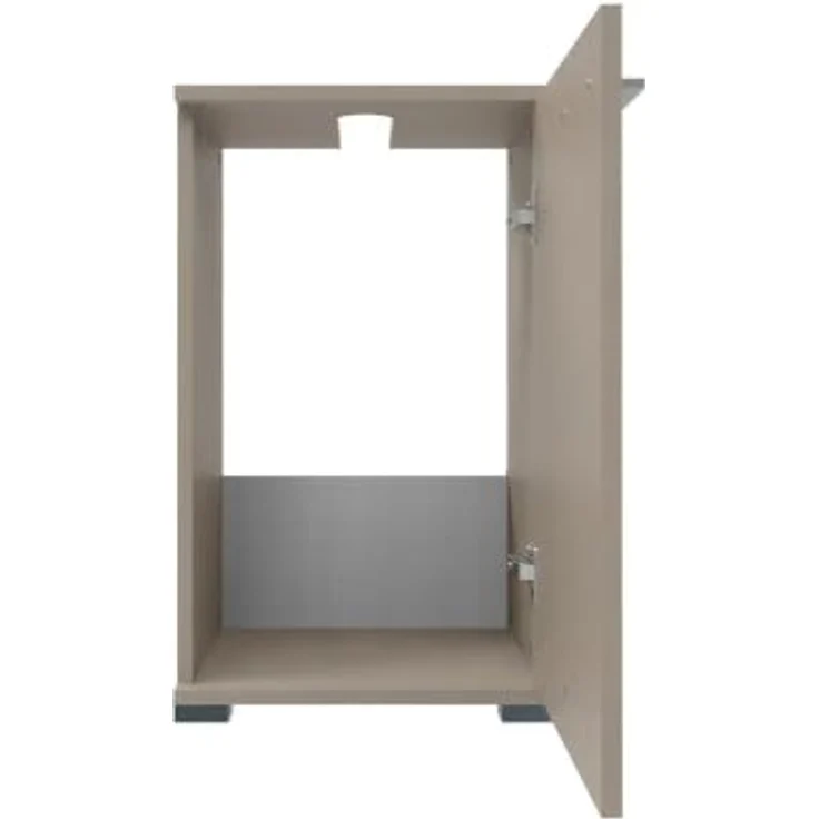 FACKELMANN Easy Waschbeckenunterschrank, 40 cm Breite, Korpus & Front in Kaschmir, Modernes Design, Made in Germany, Viel Stauraum – Bild 4