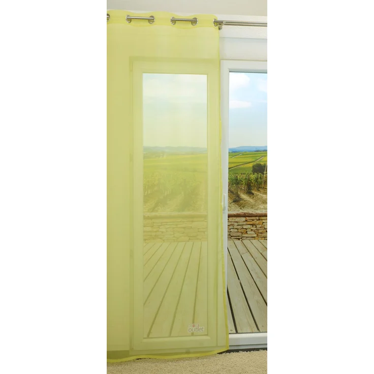 Lysel - Ösenschal Glimpse #1W in den Maßen (B x H): 135cm x 245cm in Gelbgrün/Grün – Bild 3