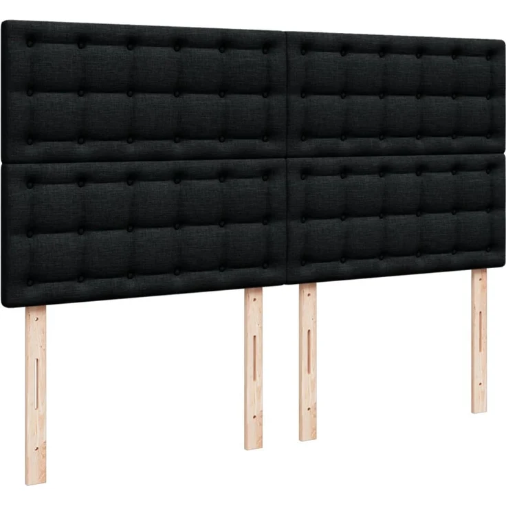 vidaXL Boxspringbett mit Matratze Schwarz 180x200 cm Stoff 3293675 – Bild 9
