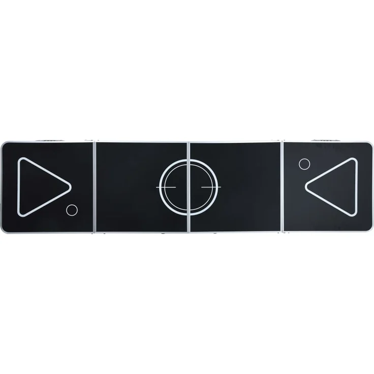 vidaXL Klappbarer Bier-Pong-Tisch, Aluminium schwarz, 60x240 x (54-76) cm – Bild 4