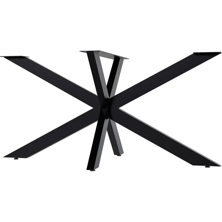 CLP Tischbeine Hardwick aus Stahl in Sternform Höhe 71 cm,schwarz 150x78x71 cm
