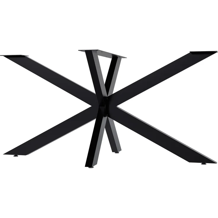CLP Tischbeine Hardwick aus Stahl in Sternform Höhe 71 cm,schwarz 150x78x71 cm – Bild 1