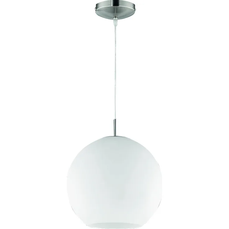 Pendelleuchte aus Glas und Nickel mit 30cm Durchmesser MOON