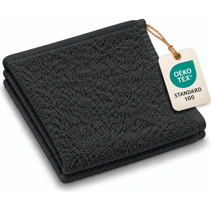 Seiftuch Frottier 30 x 30 cm Schwarz