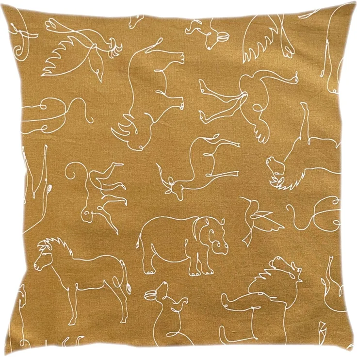Bink Bedding Savanne Kissen - 50 x 50 cm Gelb dunk