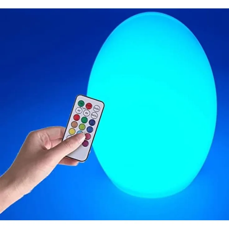 Spetebo LED Nachtlicht LED Leuchtball multi color mit Fernbedienung 19 cm, Farbwechsel, Dimmer, Multicolor, LED fest verbaut, multi color, mehrfarbig, bunt, Nachlicht Tisch Leuchte mit Farbwechsel