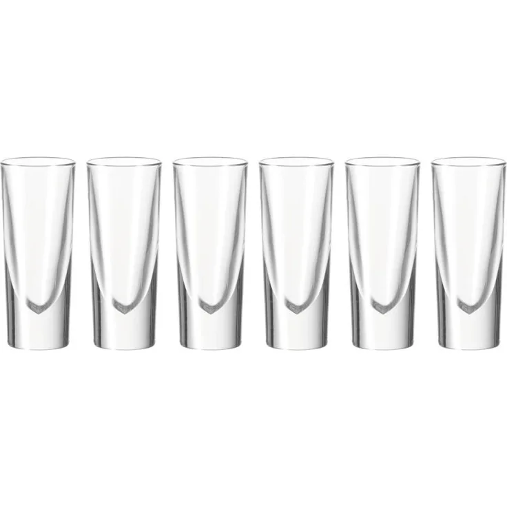 Leonardo Gilli Grappabecher 6er Set, Grappaglas, Schnapsglas, Pinnchen, Shotglas, Glas, 140 ml, 35455