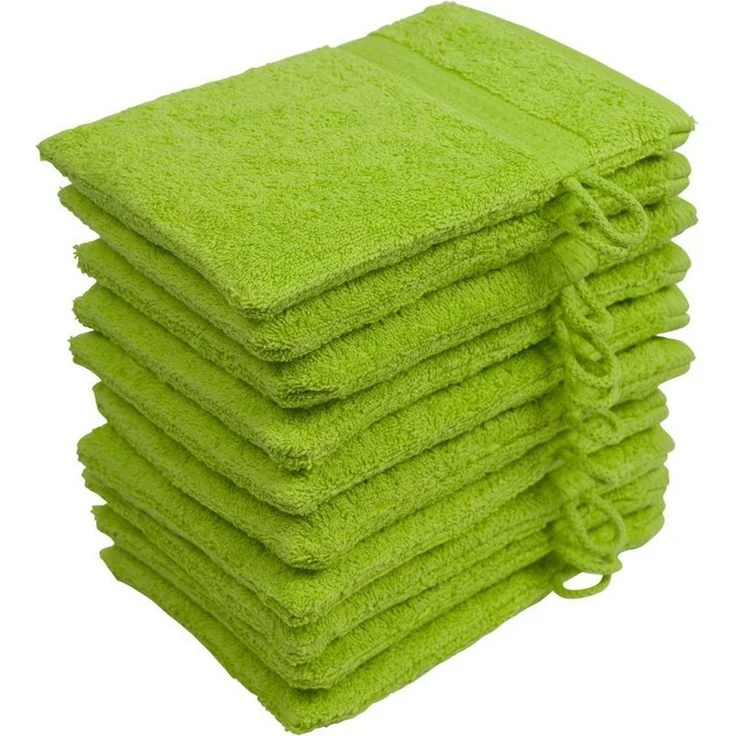 Hometex Premium Textiles Waschhandschuh in Premium Qualität 500 g/m², Feinster Frottier-Stoff 100% Baumwolle, (10er Set), weich, saugfähig, extra schwer & flauschig - TEST BILD TOP MARKE 2025