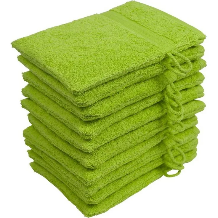 Hometex Premium Textiles Waschhandschuh in Premium Qualität 500 g/m², Feinster Frottier-Stoff 100% Baumwolle, (10er Set), weich, saugfähig, extra schwer & flauschig - TEST BILD TOP MARKE 2025