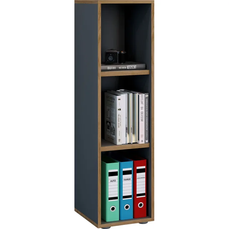 VCM Büroregal & Bücherregal Salia 920713 Anthrazit H. 110 x B. 30 x T. 32 cm