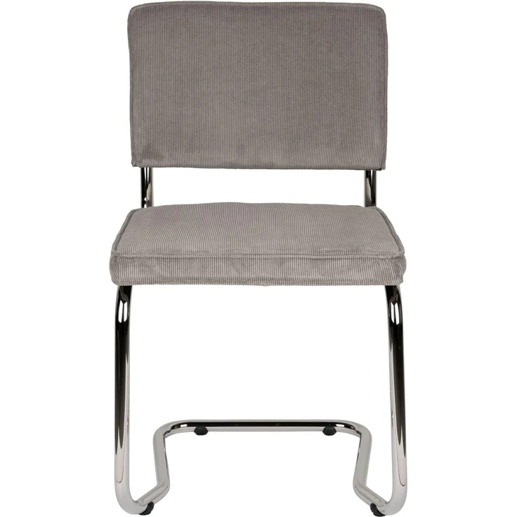 Zuiver Esszimmerstuhl Ridge Kink im 2er-Set, Cool Grey mit Stahlgestell und weichem Stoffbezug für Wohn- und Esszimmer – Bild 3