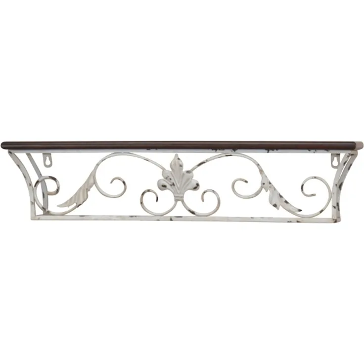 Metall Wandkonsole/Wandregal im Landhaus-Stil, 60cm weiß