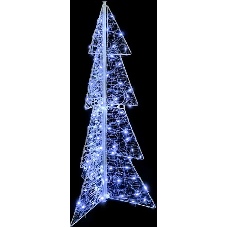 vidaXL Weihnachtsbaum Kaltweiß 120 cm Acryl 100 LEDs 42019203 – Bild 5