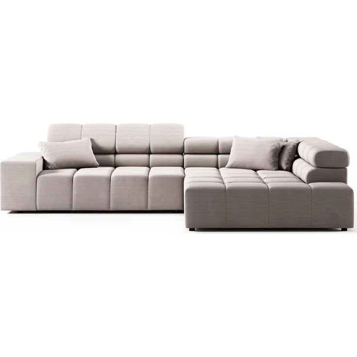 INOSIGN Ecksofa Ancona incl. Kopfteilverstellung, Zierkissen Breite 319cm, L-Form, wahlweise motorische Sitztiefenverstellung, auch in Cord + Easy Care – Bild 2